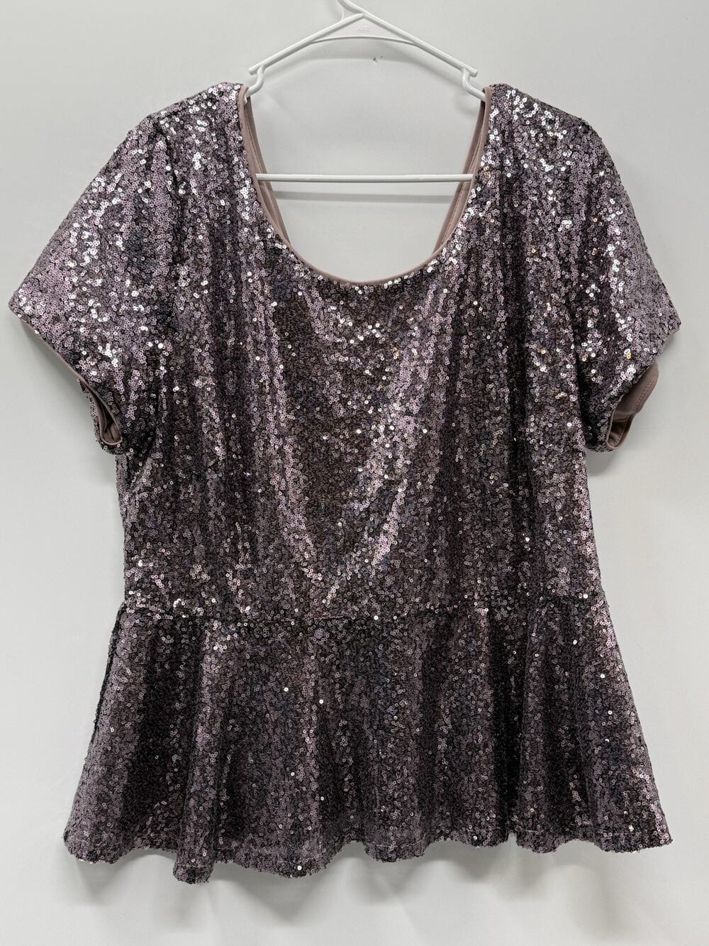Forever 21+ 3X Mauve Peplum Top Plus Size Party Holiday New Years